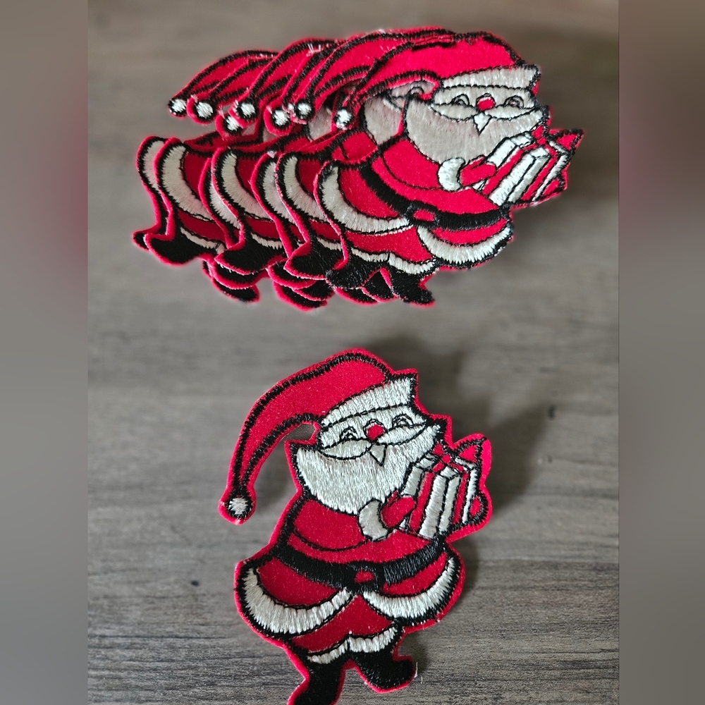 Vintage Santa Sew On Patches for crafts (8)